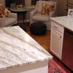 veined granite kitchen